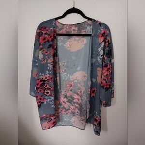 Floral Sheer Kimono Cardigan